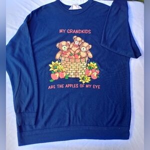Blair Sweatshirt My Grandkids are the Apple of my eye Vintage Casual Winter Gift